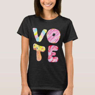 Roliga Donuts och Godis Gå och Röst T Shirt