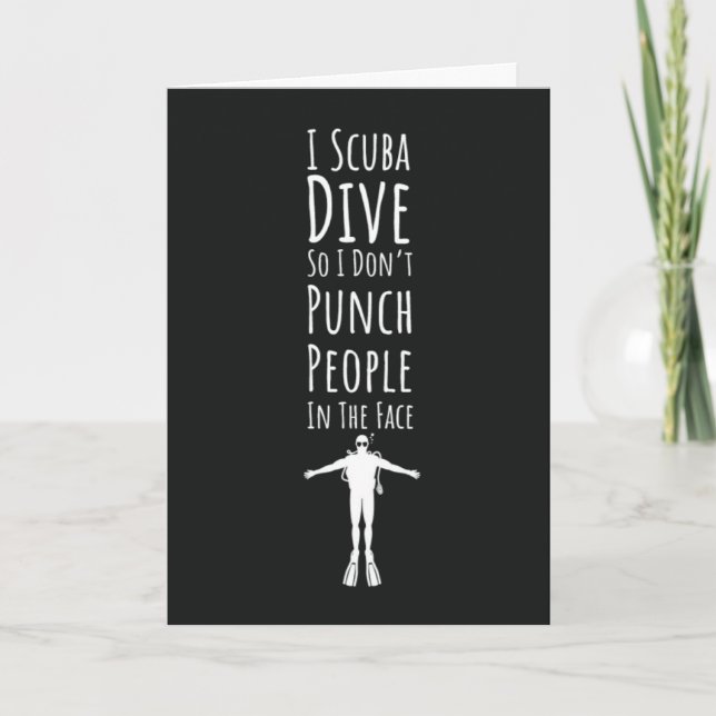 Roliga dykkort Dykare snorkling humor Kort (Framsida)