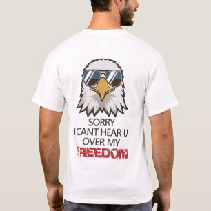 Roliga Eagle Solglasögon Frihet T-Shirt