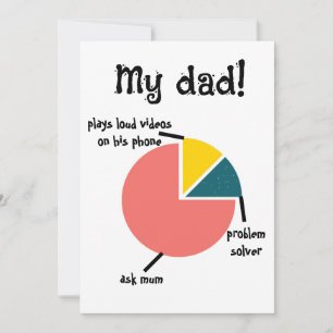 Roliga egenskaper hos min pappa, anpassade överras julkort