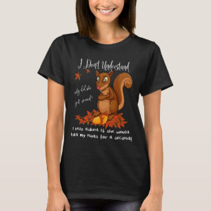 Roliga Ekorre Nötter Mäns Djur Vilda Liv Humor T Shirt