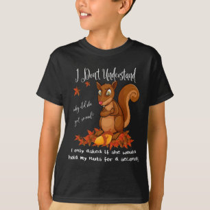 Roliga Ekorre Nötter Mäns Djurliv Humor T Shirt