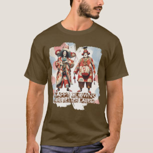 Roliga elaka japanska cirkusclowner du måste skrat t shirt