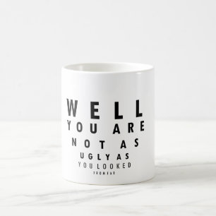 Roliga Eyechart är du inte som ful Kaffemugg