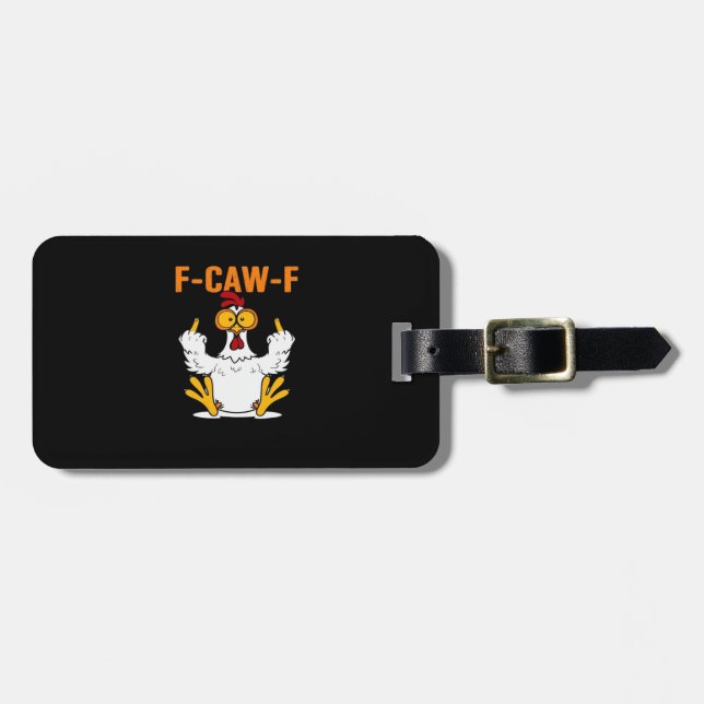 Roliga F-Caw-F Fingrar Kyckling Bagagebricka (Horisontell Framsida)