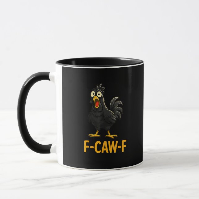 Roliga F-Caw-F Kycklingtröjor F-Caw-F Kyckling Mugg (Vänster)