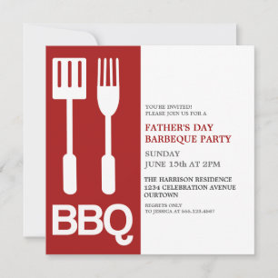 Roliga faderdags BBQ-fest inbjudningar