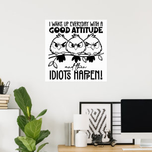 Roliga Fågelcitat Presenter Till Idioter Poster