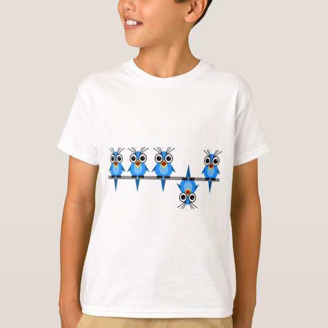 roliga fåglar tee shirt (Framsida)