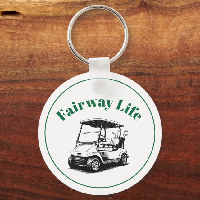 Roliga Fairway Life Golfvagnsnycklar Nyckelring (Framsida)