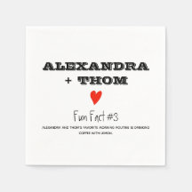 Roliga Fakta Bröllops Servetter