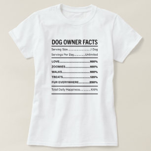 Roliga Fakta om Hundägare Näringsdeklaration Hundm T Shirt