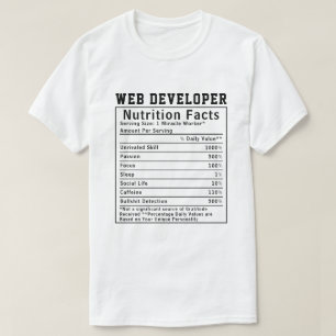 Roliga fakta om webbutvecklares kost - Kodarlivet T Shirt