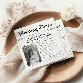 Roliga Fakta Tidningsbröllop Pappersservett