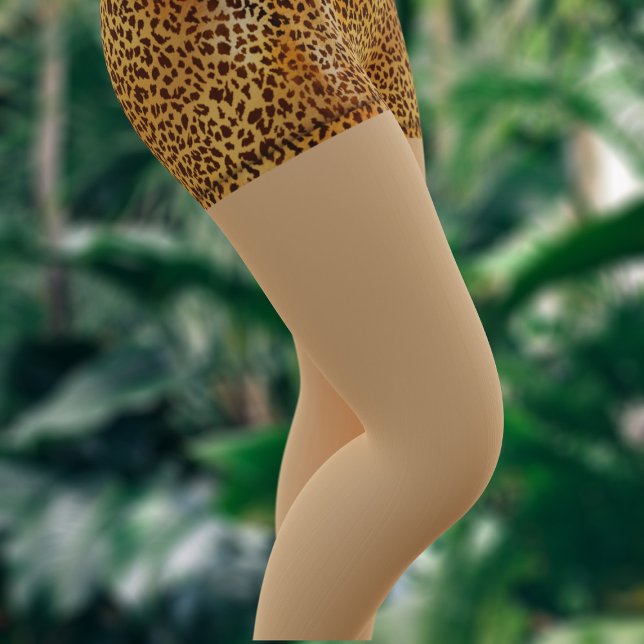 Roliga Falska Leopardtryckta Kortbyxor Kostym Legg Leggings (Fun to wear at your jungle theme bachelorette party (why not!))