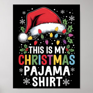 Roliga familje jul pyjamas Detta är min jul Poster