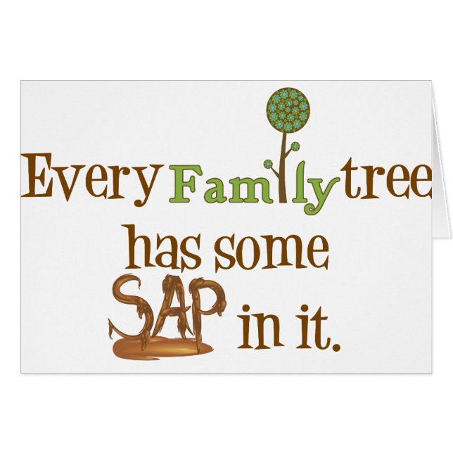 Roliga FamilyTree Hälsningskort (Framsidan Horizontal)