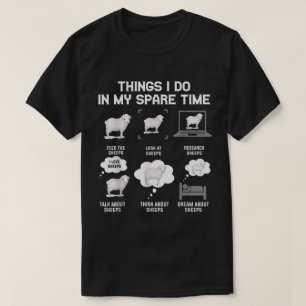 Roliga Får Älskare Saker Jag Gör Meme Design T Shirt