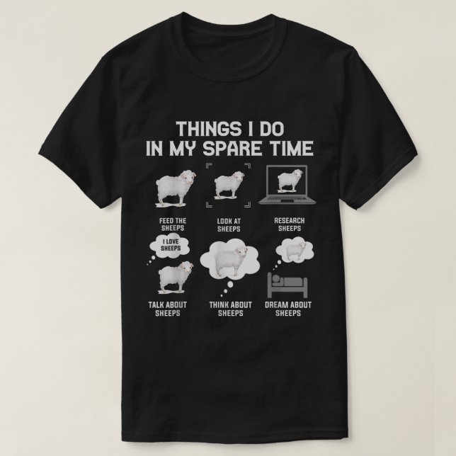 Roliga Får Älskare Saker Jag Gör Meme Design T Shirt (Design framsida)