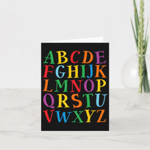 Roliga färgbokstäver alfabet lär sig Abcs förskola Kort