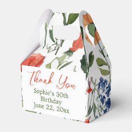 Roliga färgglada tack present/favor/gåva lådor presentaskar