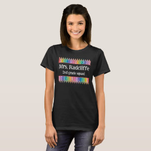 Roliga färgpennor stjärnor lärarens namn t shirt