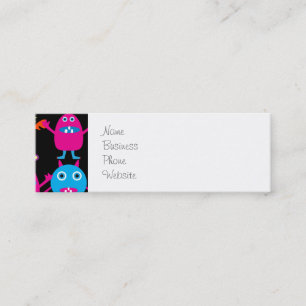 Roliga färgrika gigantiska partyvarelsetecken mini visitkort