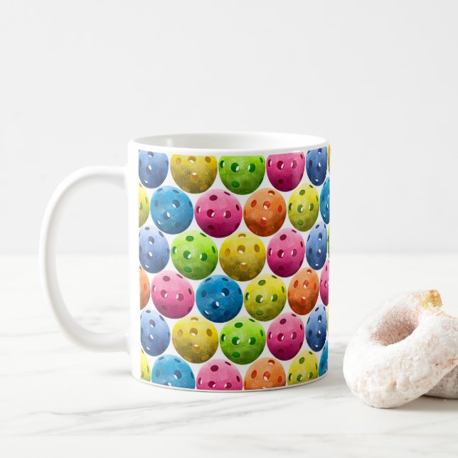 Roliga färgrika Pickleball Kaffemugg (Med munk)