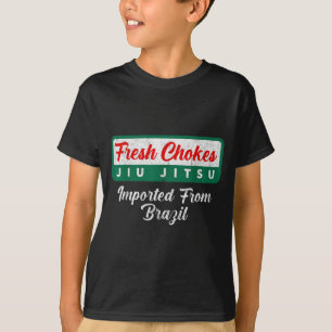 Roliga färska strypningar BJJ Brasiliansk Jiu Jits T Shirt