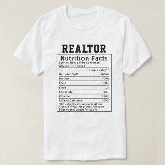 Roliga fastighetsmäklare Nutrition Fakta Försäljni T Shirt
