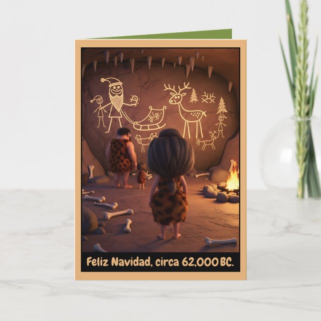 Roliga Feliz Navidad julkort Kort (Framsida)