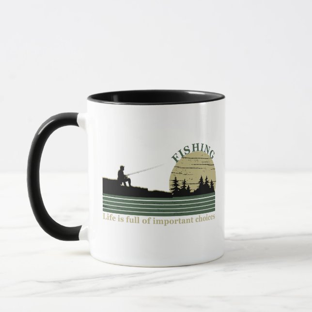 Roliga fiskecitat mugg (Vänster)