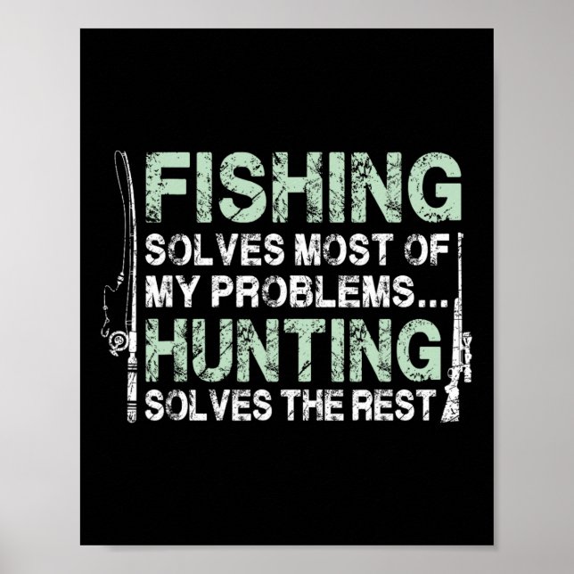Roliga fiskeshirts för män jägare och F Poster (Framsidan)