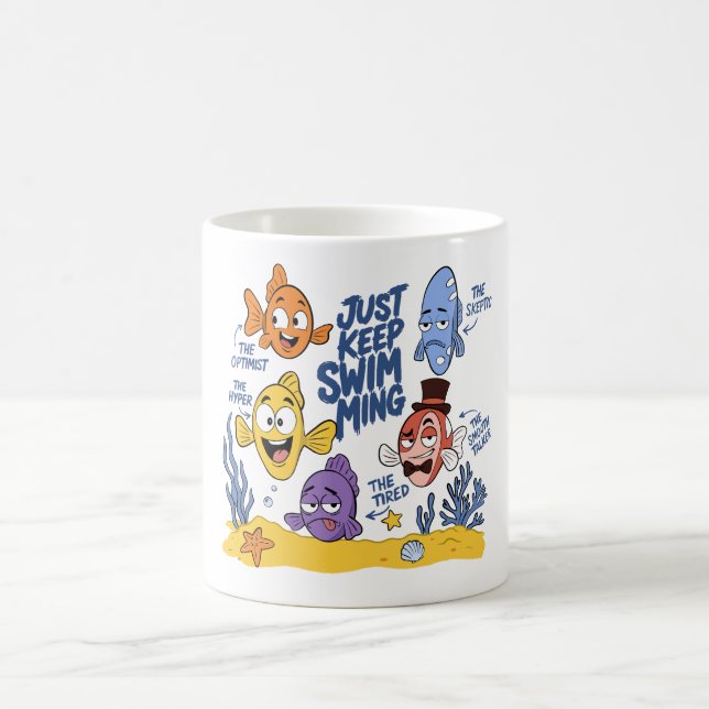 Roliga Fiskkaraktärer Kaffemugg (Center)