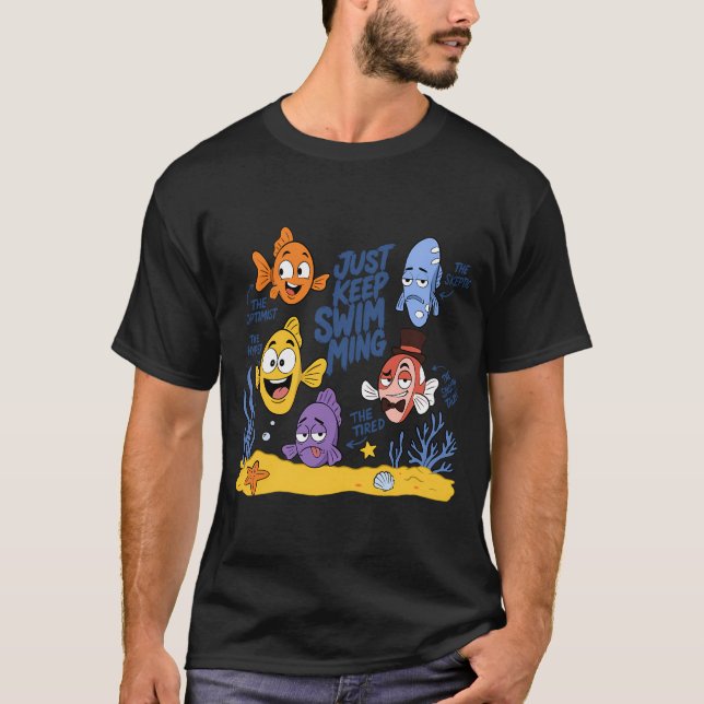 Roliga Fiskpersonligheter T Shirt (Framsida)