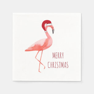 Roliga Flamingojulservetter Pappersservett
