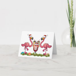 Roliga Flamingos Vikta Grattiskort Kort