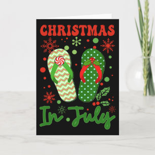 Roliga Flip Flops Jul i Juli Xmas Strand Semester Kort