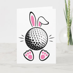 Roliga Floppiga Kaninöron Golfälskare Söt Kanin Sp Kort
