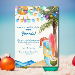 Roliga Florida Sandy Beach Surfbrädor Jul Julkort