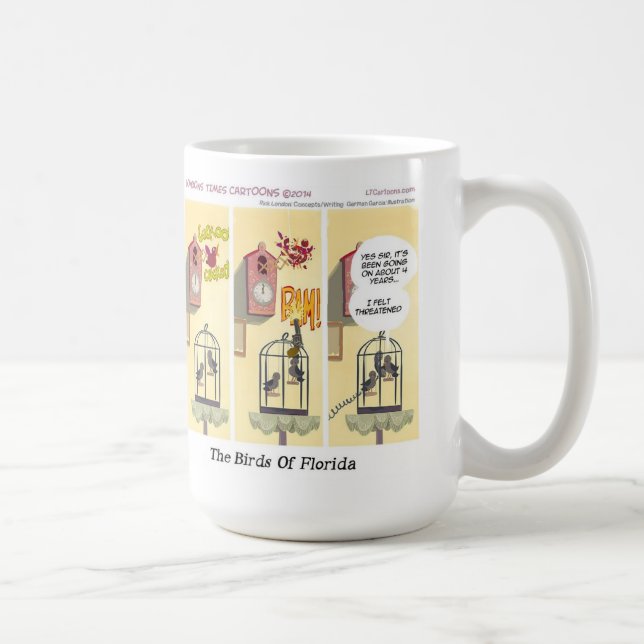 Roliga Floridas Stand Your Ground-fåglar Kaffemugg (Höger)