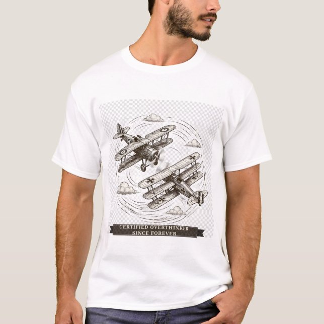 Roliga Flygande Ess T Shirt (Framsida)
