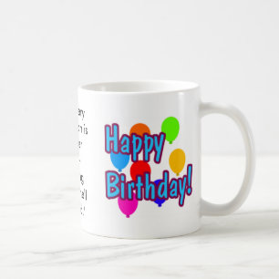 Roliga födelsedagcitationstecken kaffemugg