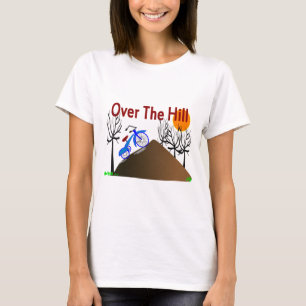 Roliga födelsedaggåvor "över för backen" tee shirt