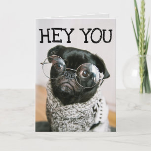 ROLIGA Födelsedagskort för PUG-HUND Kort