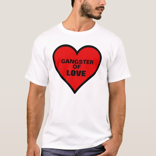 Roliga för manar valentin dagskjortor, gangster tee shirt (Framsida)