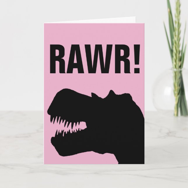 ROliga FÖRLÄLDRA DAGENS KORT MED DINOSAURIE (Framsida)