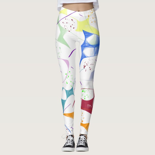 Roliga former och fläckar leggings (Framsida)