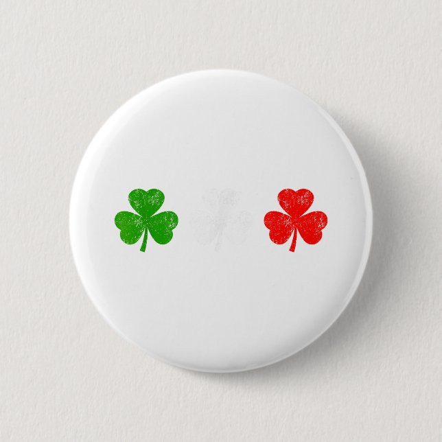 Roliga fortfarande italienska Shamrocks St Patrick Knapp (Framsida)