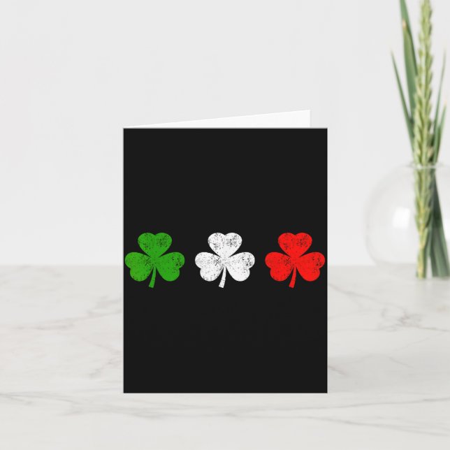 Roliga fortfarande italienska Shamrocks St Patrick Kort (Framsida)